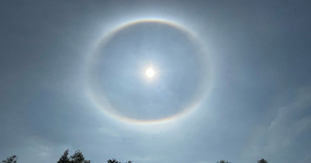 Turista registra ‘círculo solar’ raro em cachoeira no interior paulista