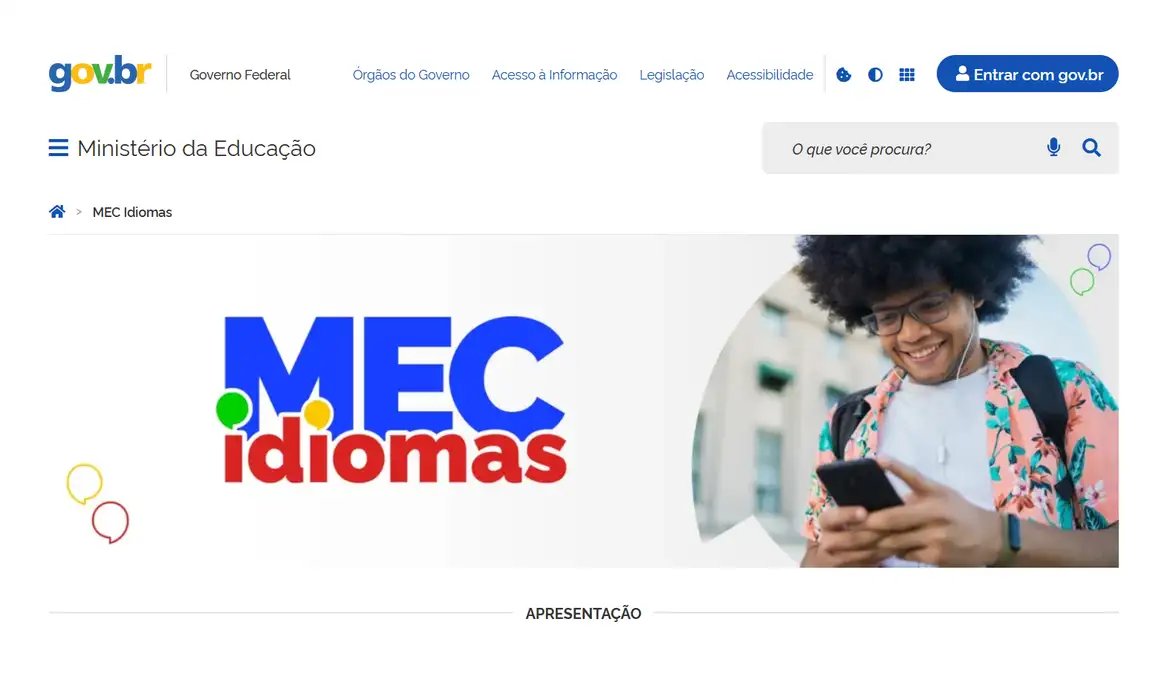 MEC Idiomas: nova plataforma oferta inglês e espanhol gratuitamente