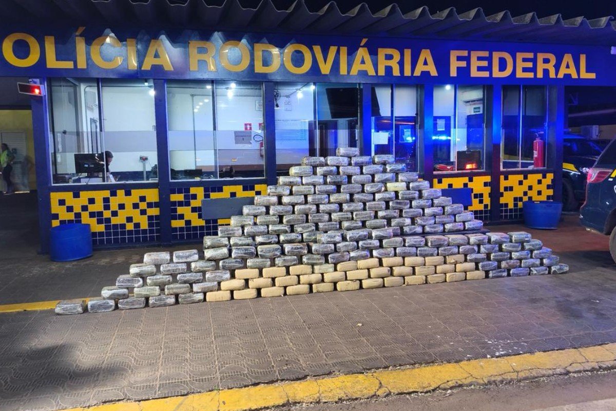 Motorista é preso após PRF localizar meia tonelada de 'skunk' em fundo falso de caminhão em MT