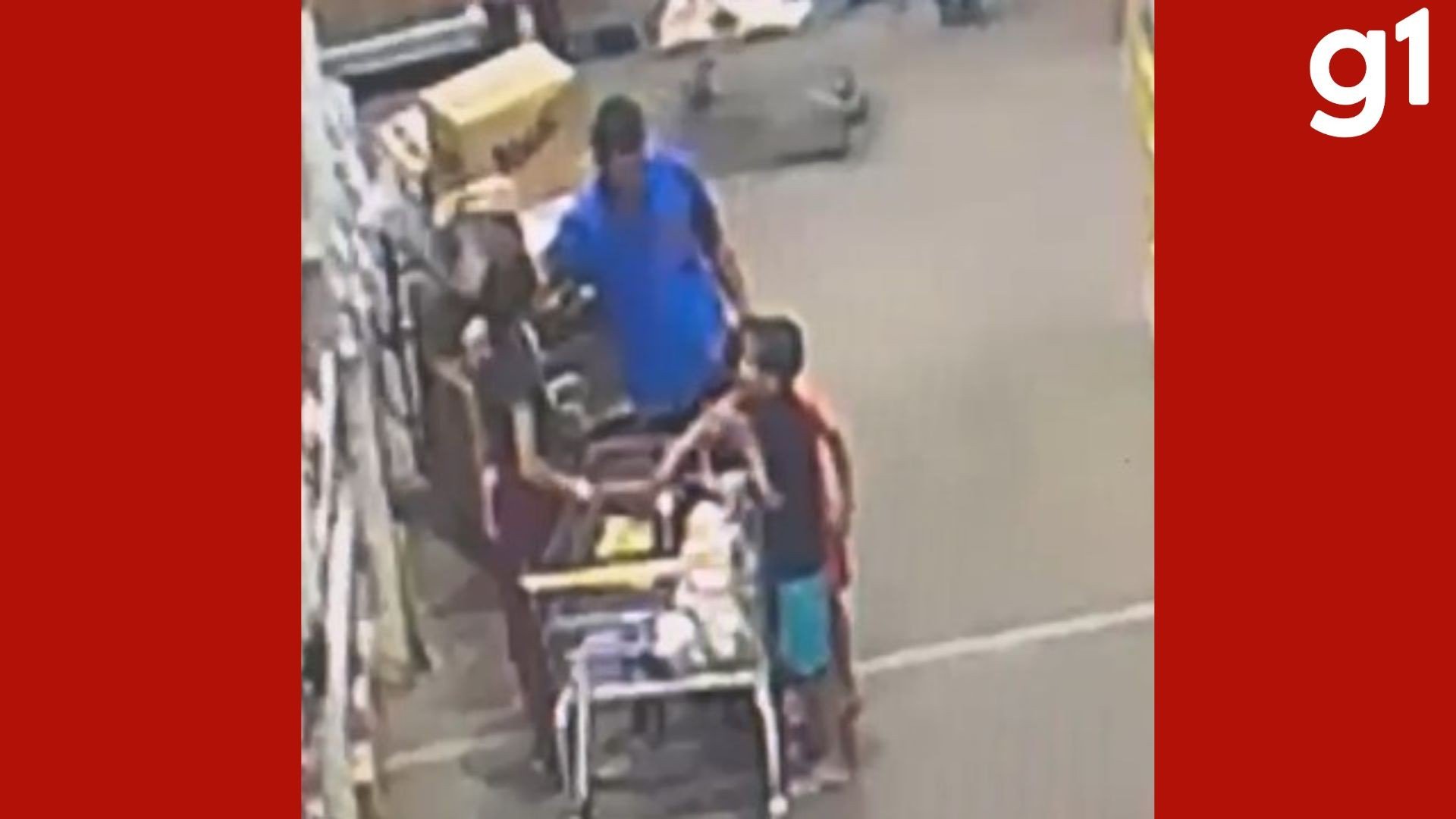 VÍDEO: homem é preso por importunar mulher com crianças dentro de supermercado em Cuiabá
