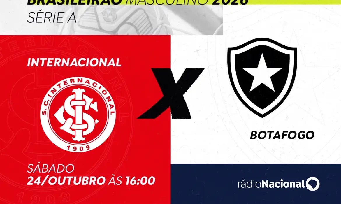 Rádio Nacional transmite neste sábado Internacional x Botafogo 