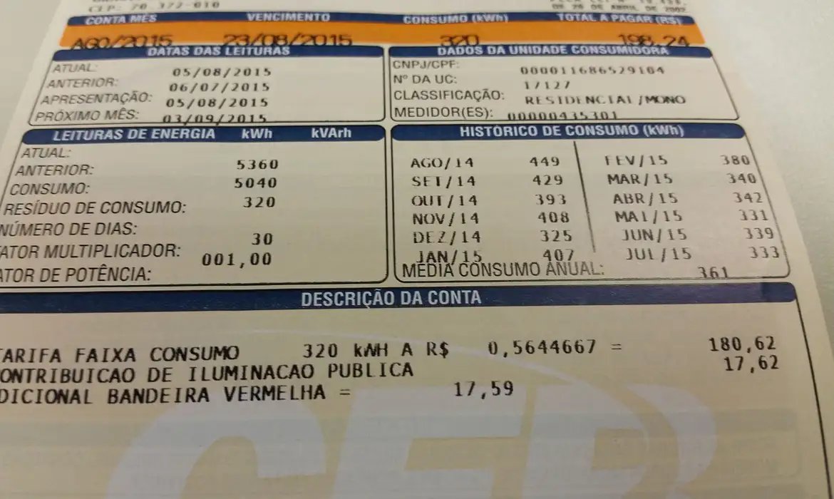 Consumidor pagará menos na conta de luz em janeiro