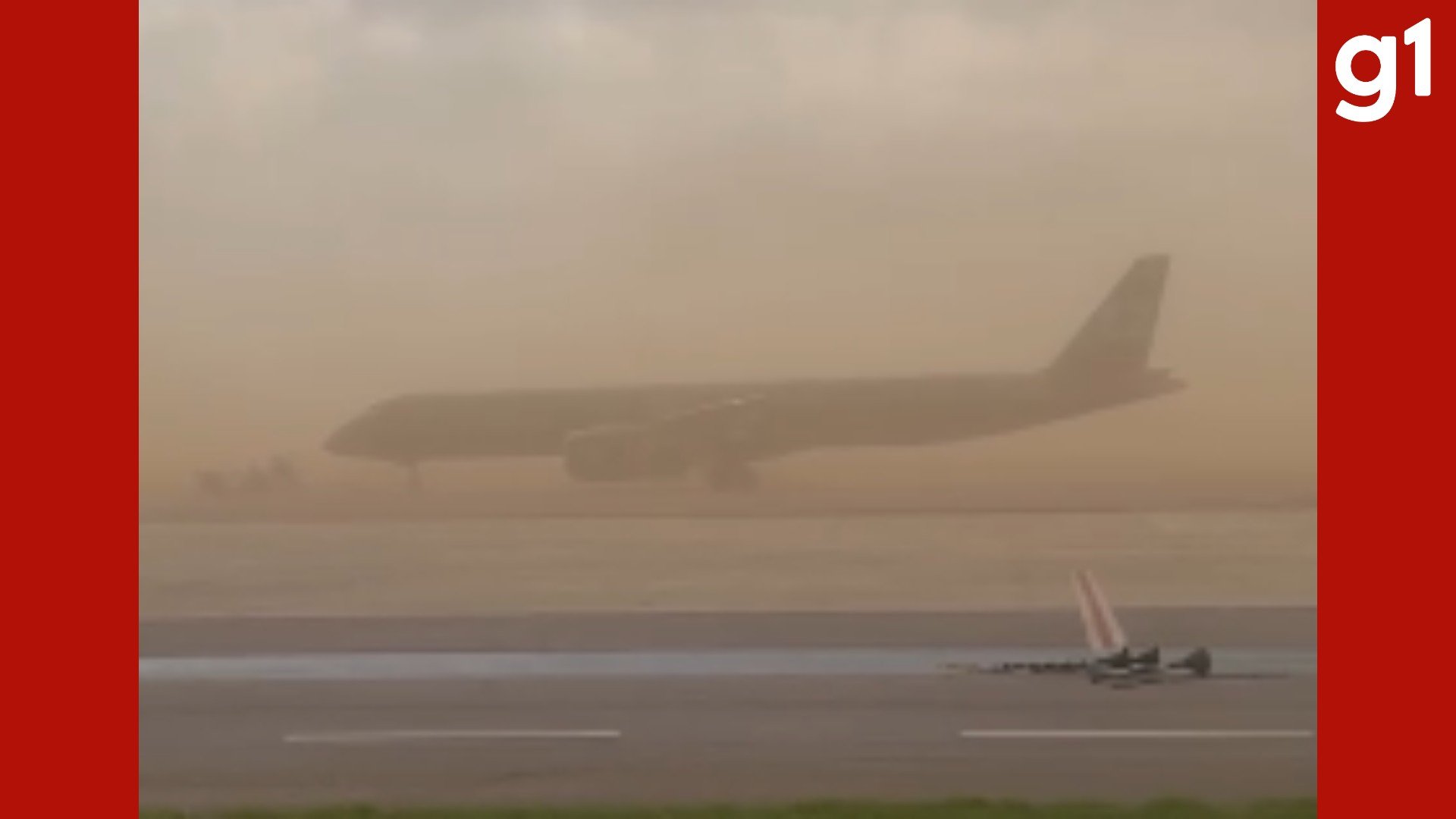 VÍDEO: aeroporto é coberto por poeira após ventania em município de MT