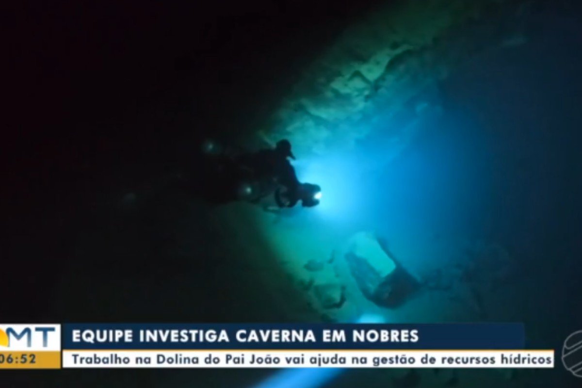 Mergulhador que ajudou a resgatar crianças presas na Tailândia explora uma das maiores cavernas submersas do Brasil em MT
