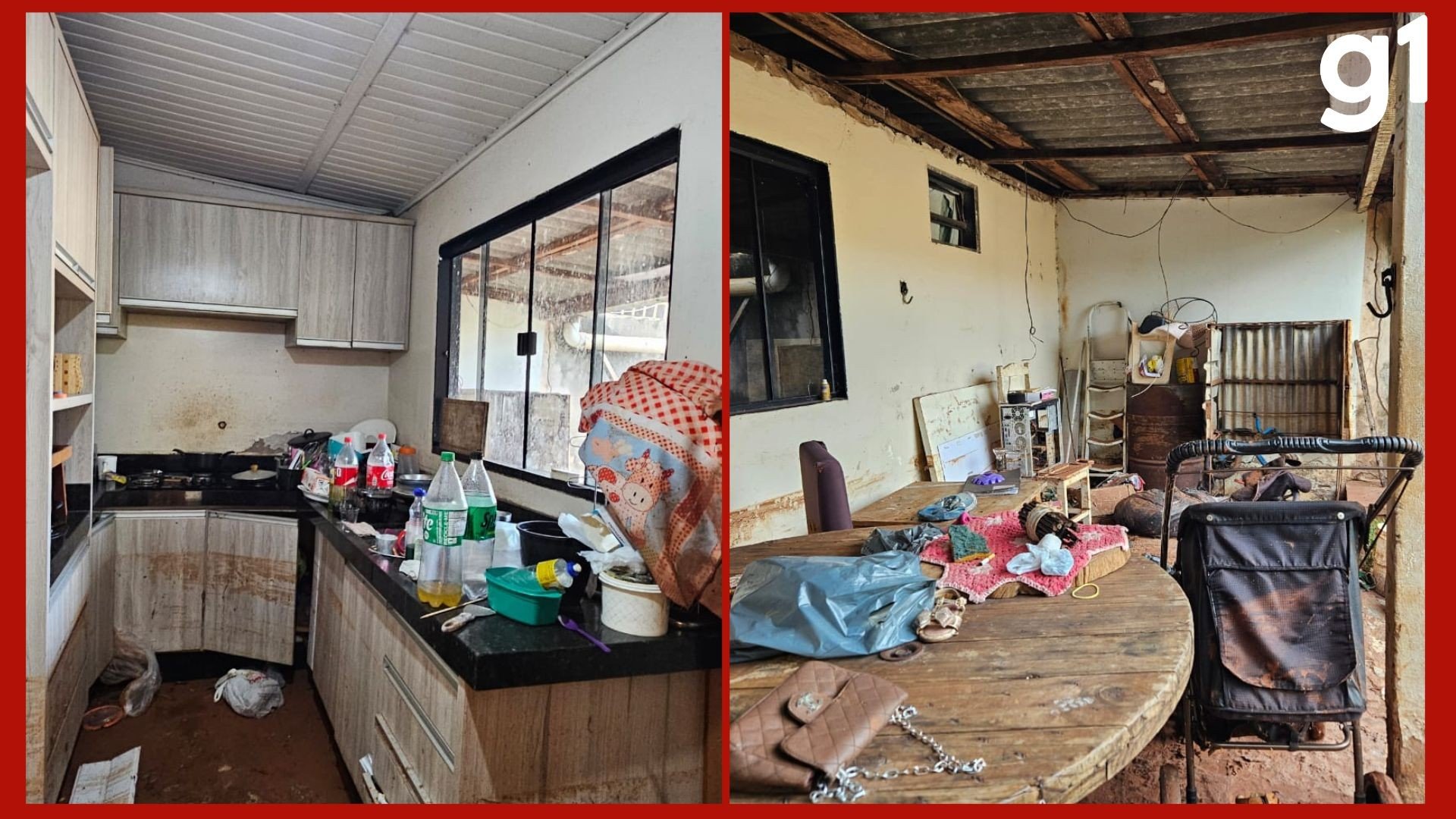 Imagens mostram estragos em casa destruída por alagamento em Tangará da Serra (MT)