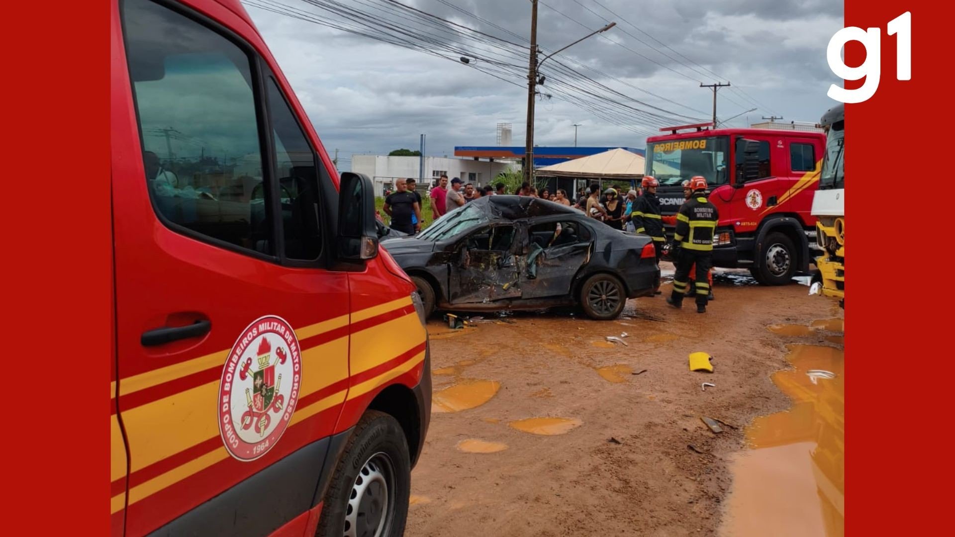 Seis pessoas ficam feridas em acidente entre caminhão e dois carros na MT-140