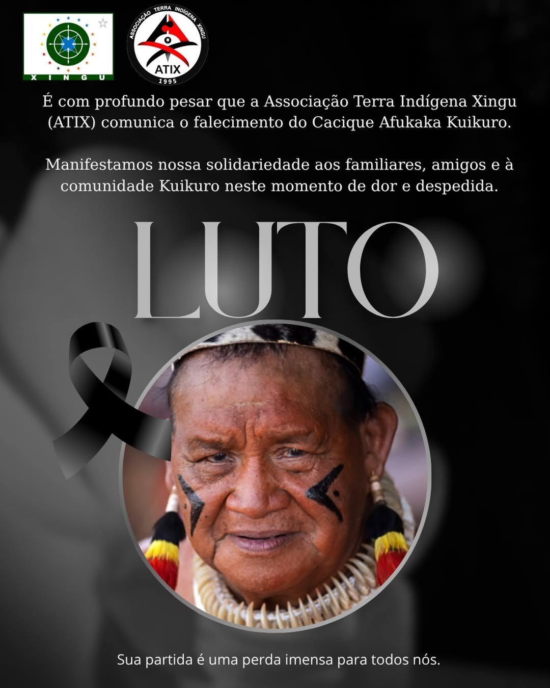 Morre o cacique Afukaka Kuikuro, liderança indígena no Alto Xingu