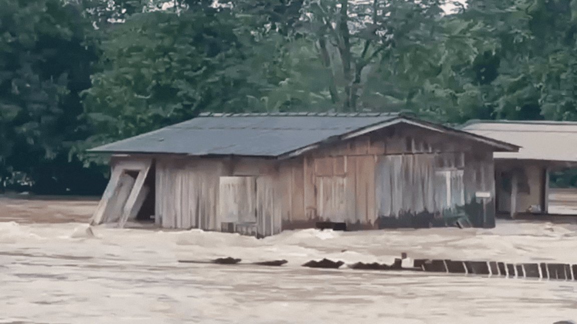 Após temporal que arrastou casa com enxurrada, município de MT tem estado de emergência decretado