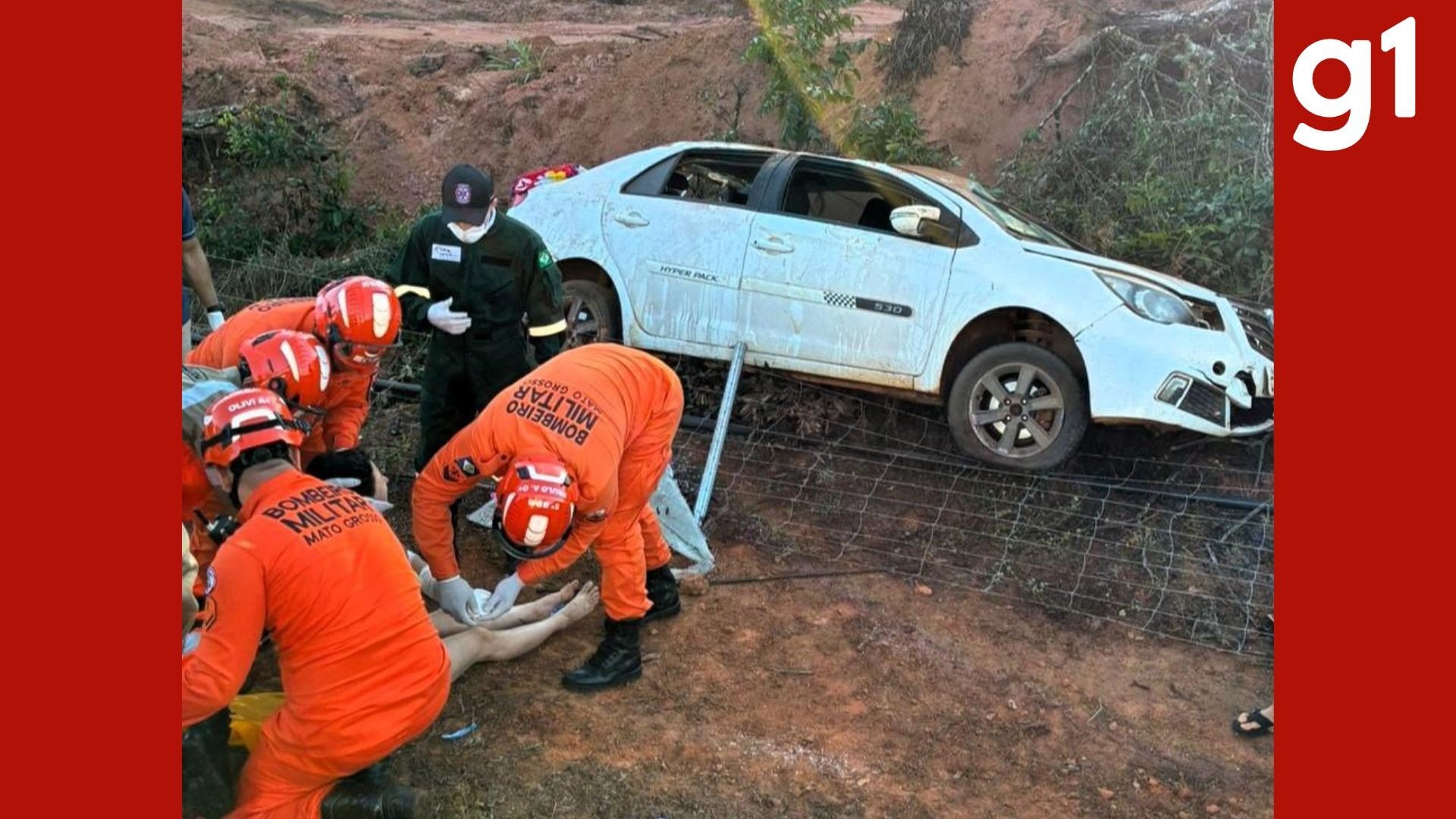 Mãe capota carro ao levar filhos para creche na MT-242