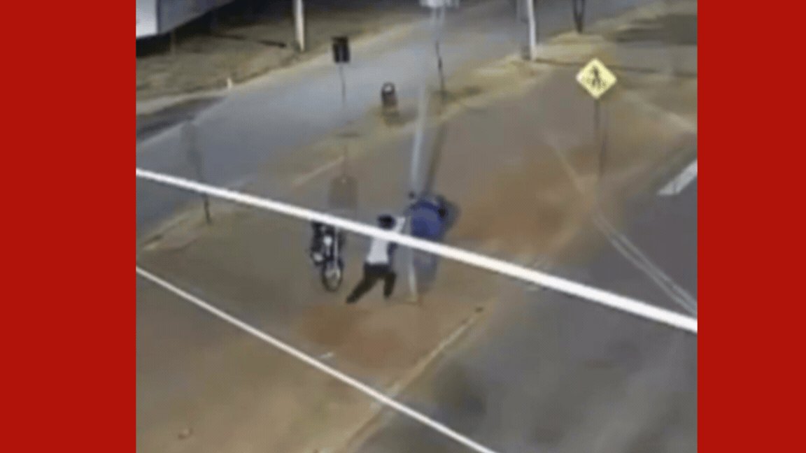 VÍDEO: dupla derruba poste para roubar câmeras de segurança em Rondonópolis (MT)