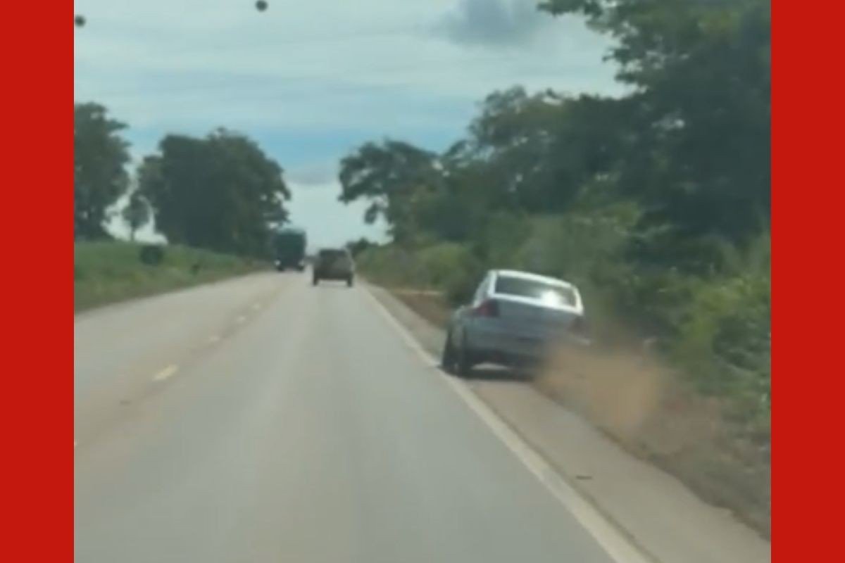 Vídeo: carro capota após zigue-zague e motorista morre em Rondonópolis (MT)