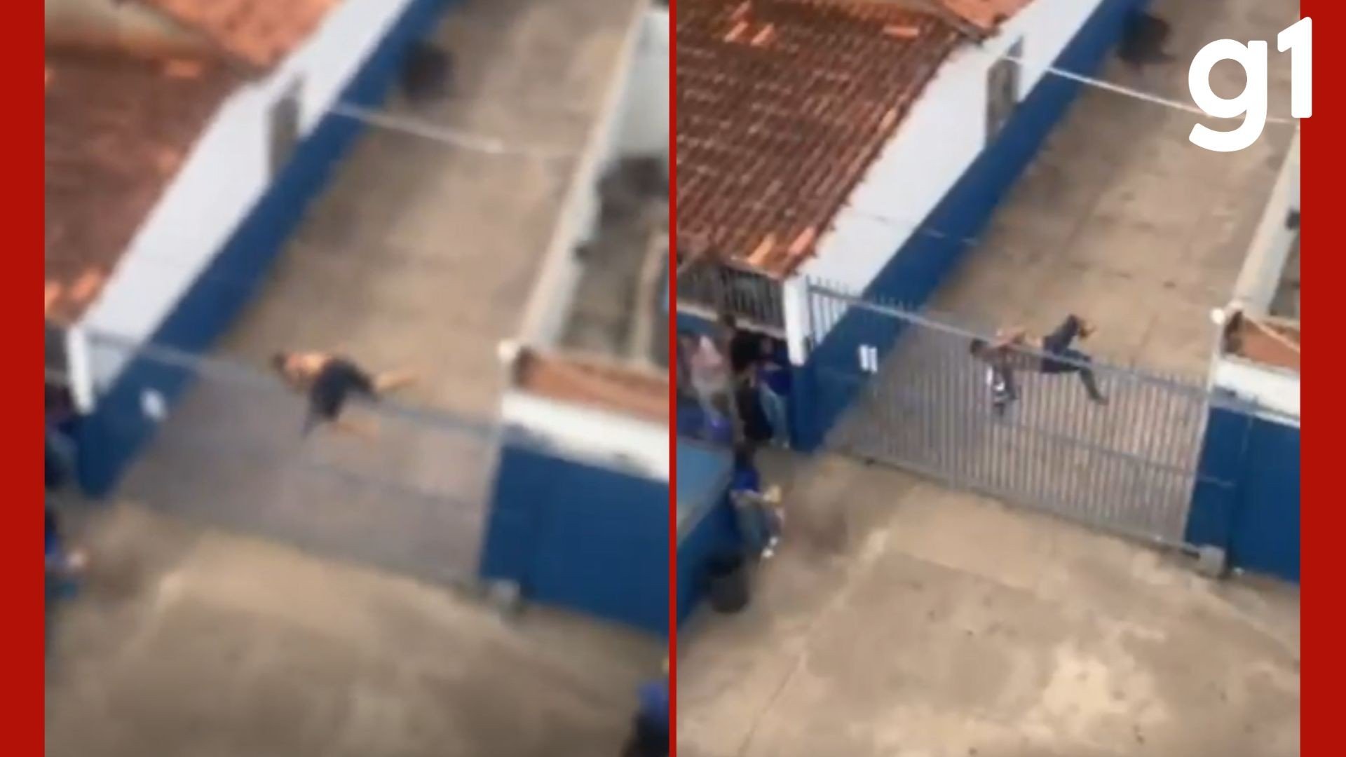 Suspeito abandona motocicleta, invade escola durante fuga da PM e acaba preso em Várzea Grande; veja vídeo