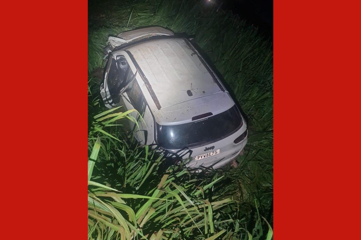 Jovens são presos após capotar carro furtado de idosa em MT
