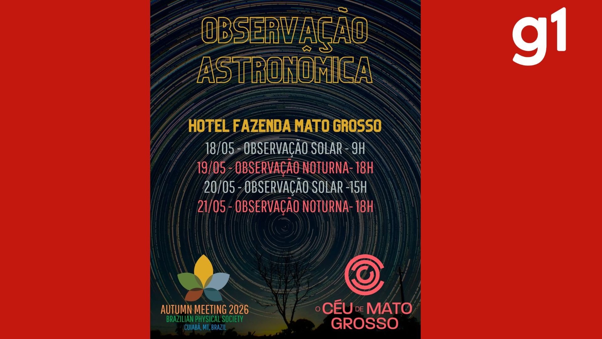 MT terá observação astronômica gratuita durante evento da Sociedade Brasileira de Física; veja programação