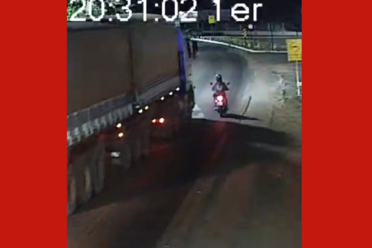 Motociclista morre após ser fechada por carreta em MT; vídeo