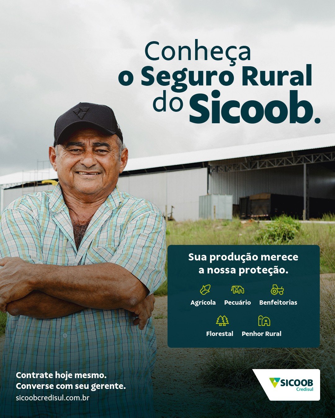 Seguro Rural do Sicoob evita prejuízo após tempestade destruir barracão