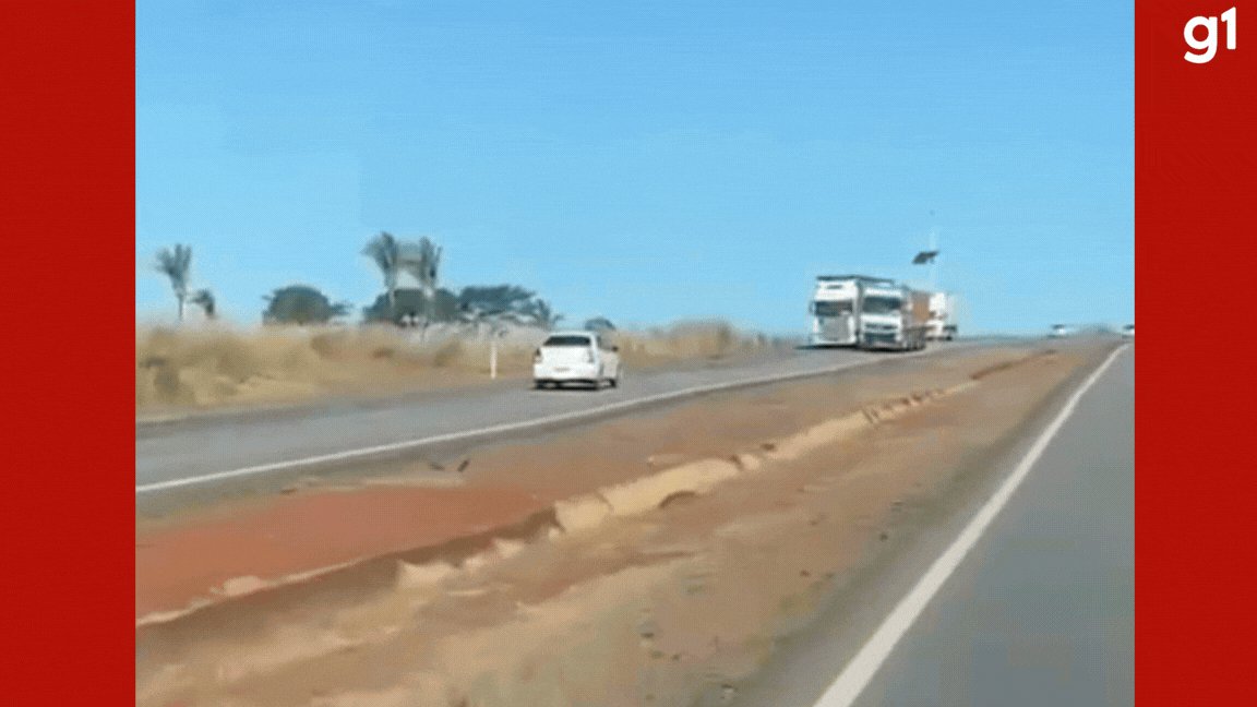 VÍDEO: motorista embriagado é preso por dirigir na contramão e bater em carreta na BR-364 em MT