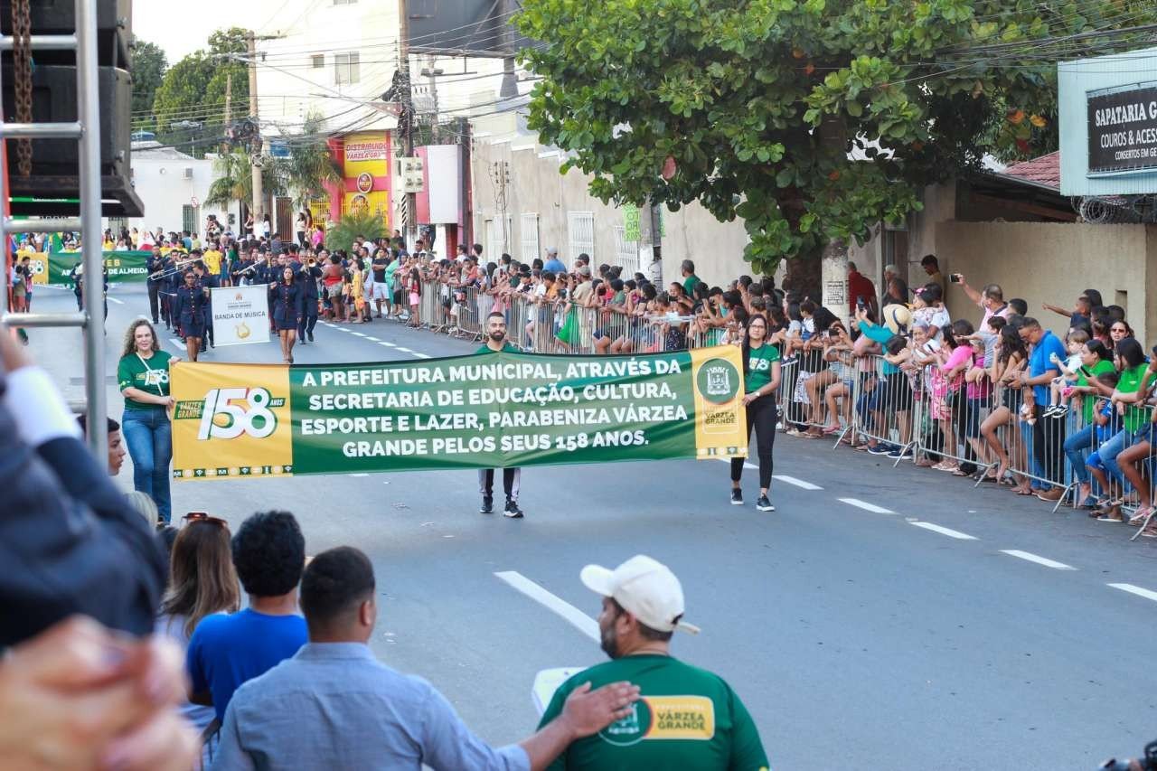 Ruas são interditadas para desfile em alusão ao aniversário de Várzea Grande (MT)