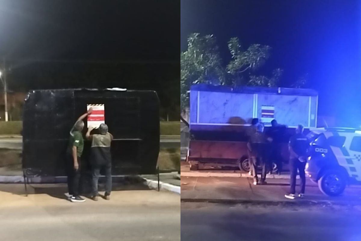 Trailers irregulares são interditados em Cuiabá