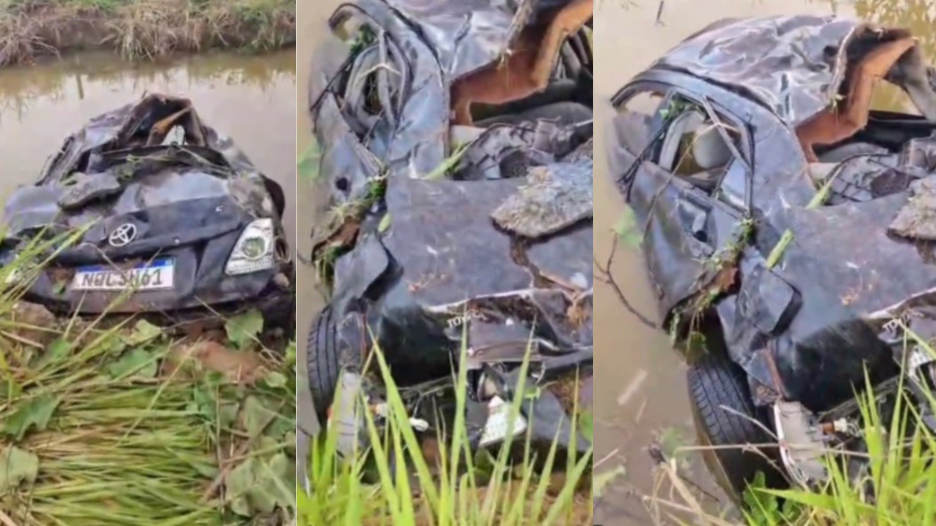 Motorista e passageira morrem e três pessoas ficam feridas após carro capotar em Cuiabá