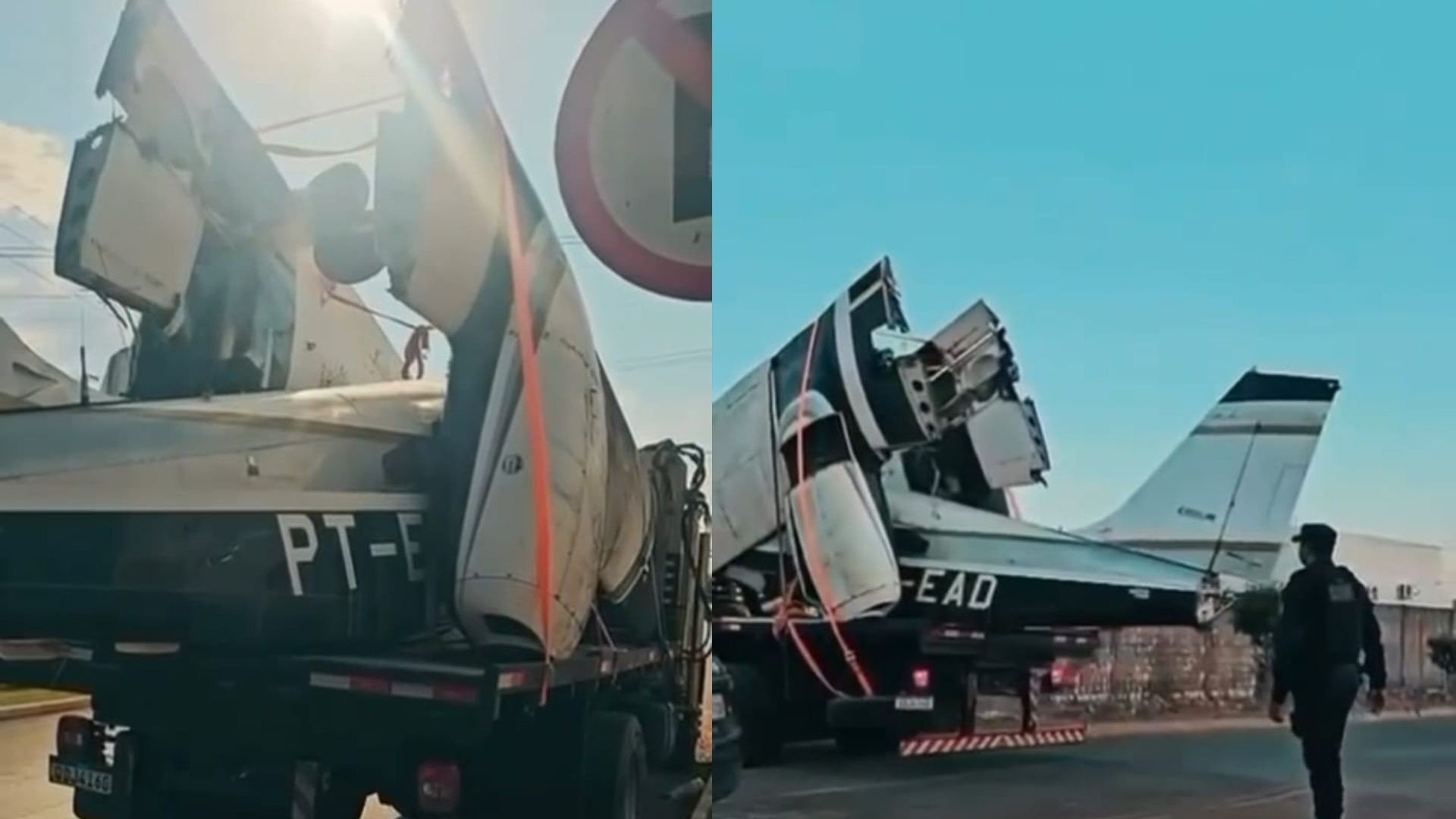 VÍDEO: avião é encontrado desmontado em caminhão e 4 homens são presos por suspeita de roubo em MT