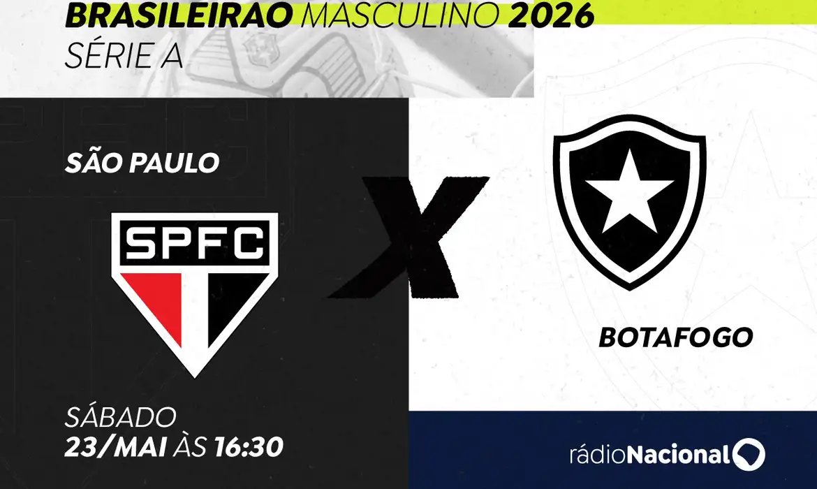 Rádio Nacional transmite São Paulo e Botafogo pelo Brasileirão 