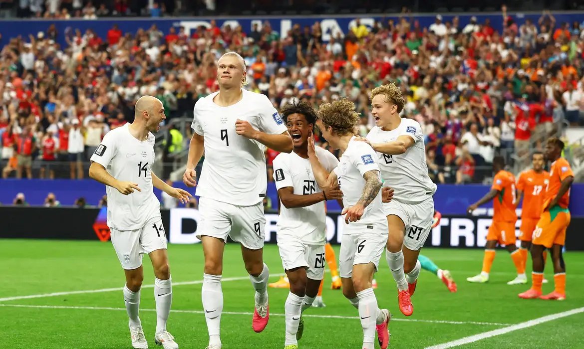Haaland decide, Noruega vence Costa do Marfim e vai pegar o Brasil