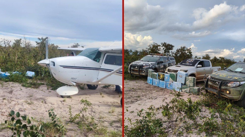 Tripulantes são presos com meia tonelada de drogas em avião após movimentação ilegal de voos em MT