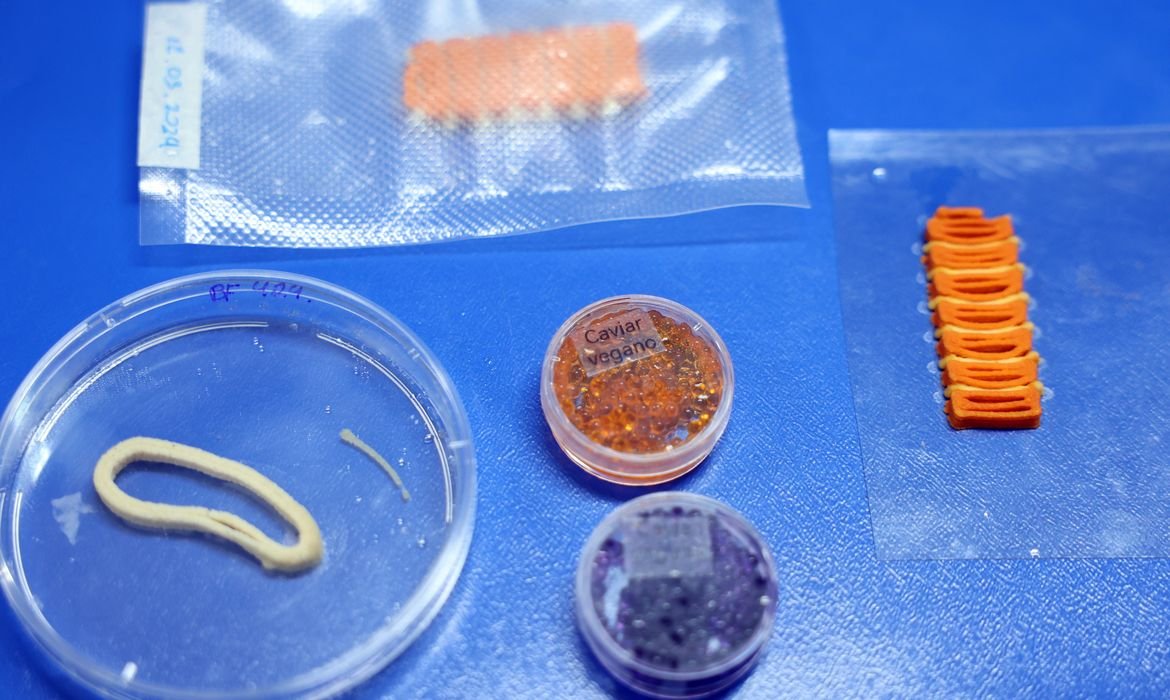 Embrapa produz em laboratório salmão, caviar e anéis de lula veganos