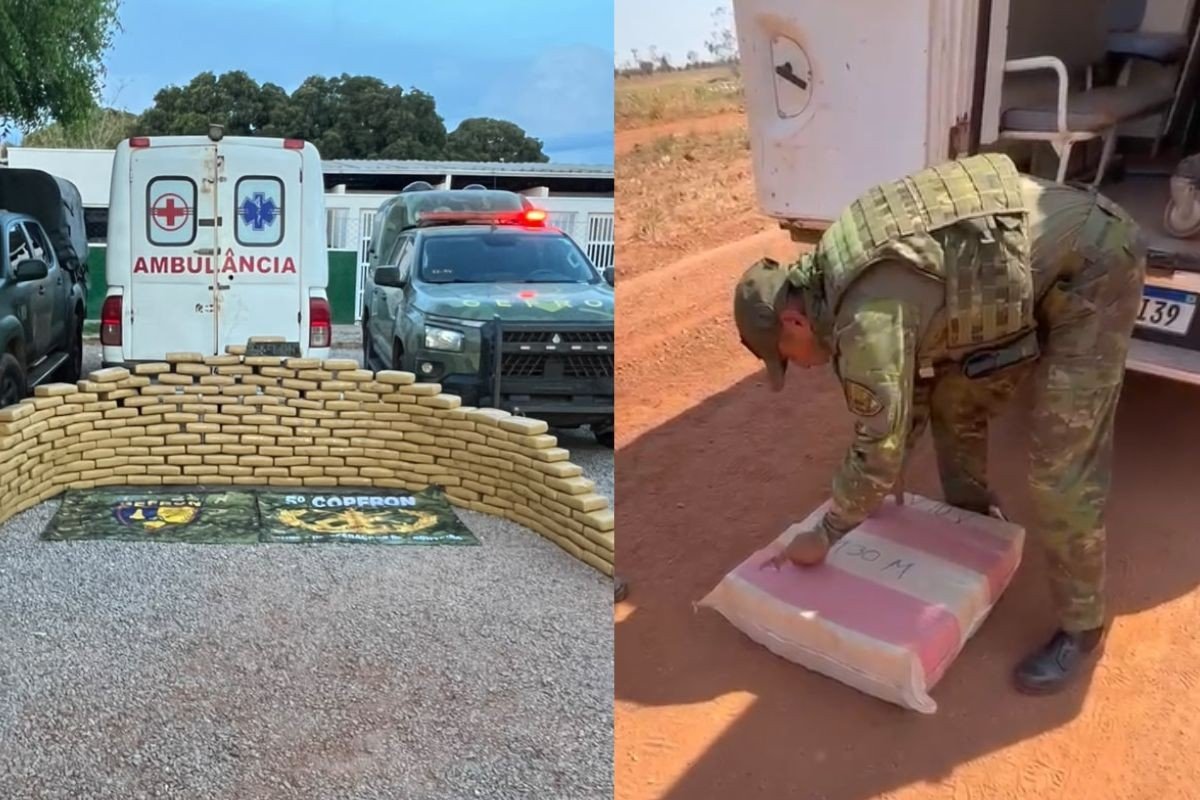Ambulância com carga de 'supermaconha' é apreendida na fronteira entre Bolívia e MT