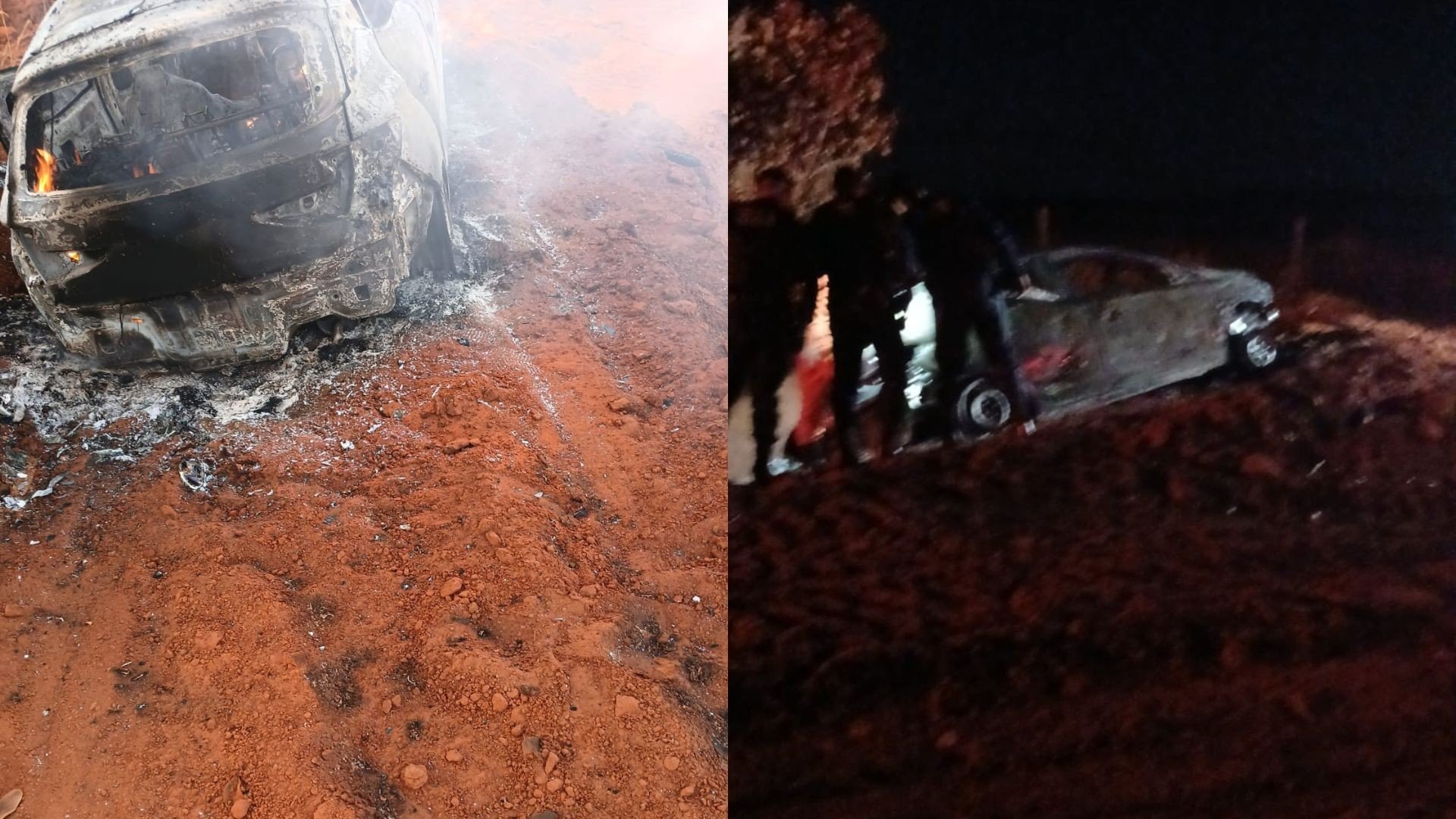 Corpo carbonizado é encontrado dentro de carro em chamas em zona rural de MT