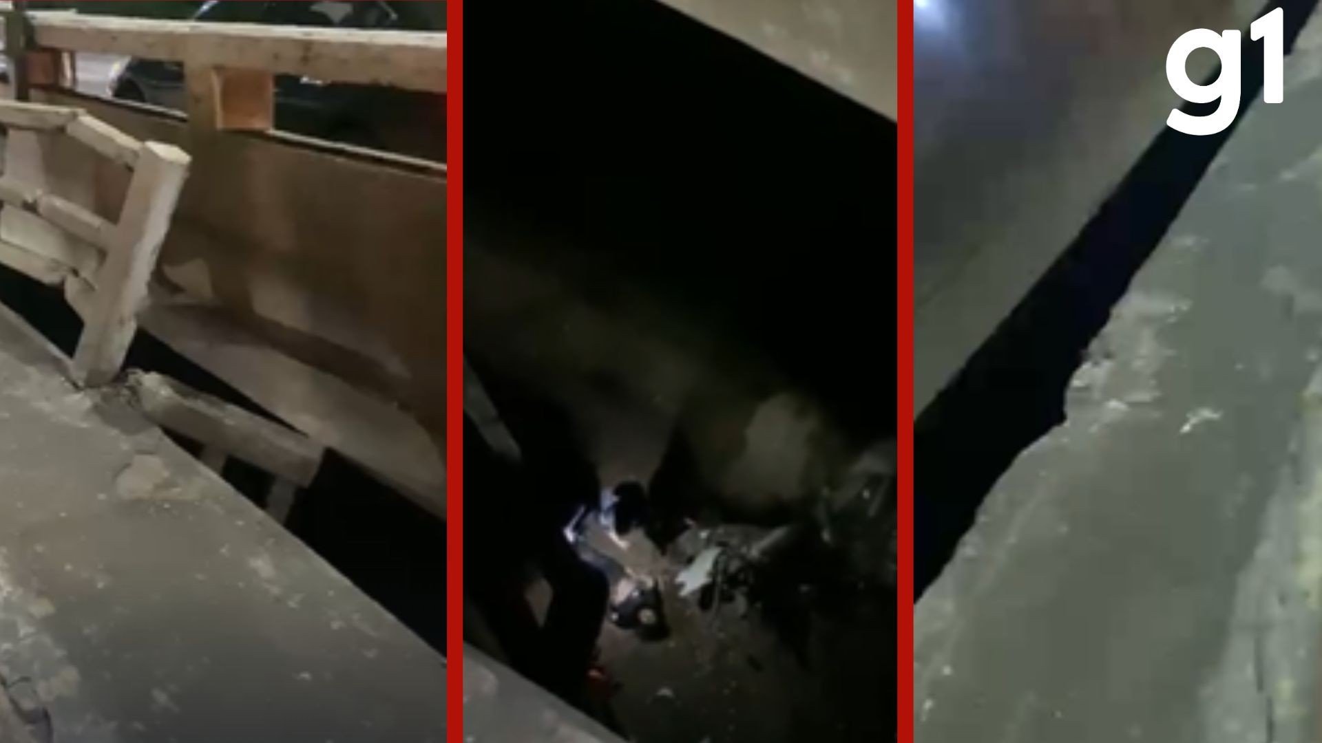 VÍDEO: mulher sofre queda de quase 15 metros em vão lateral de ponte em MT