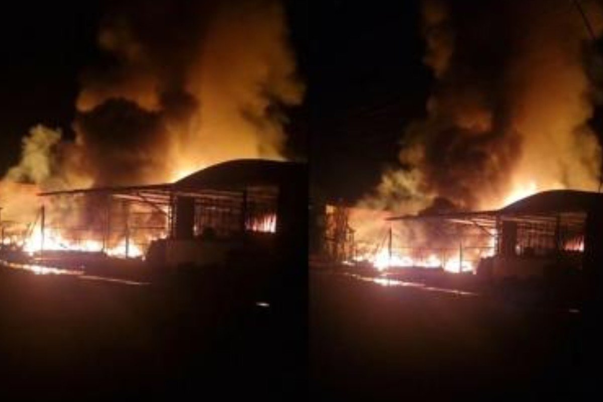 Borracharia é destruída por incêndio após filho do dono ser morto no local em MT