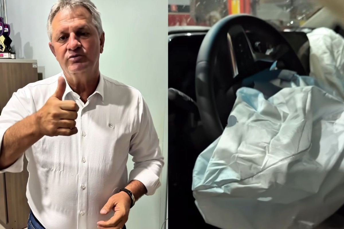 Deputado de MT tem carro destruído após atropelar antas em estrada