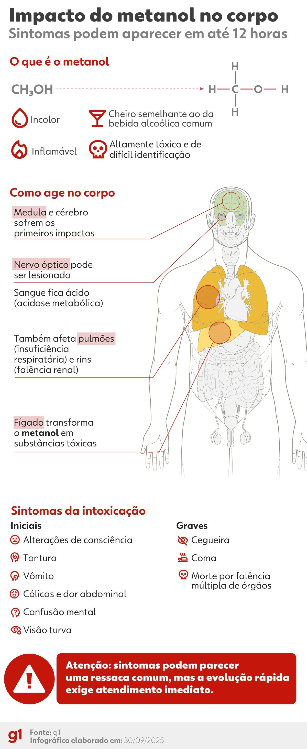Brasil confirma 13 casos de intoxicação por bebidas com metanol em 2026 e investiga outros 22; autoridades pedem atenção